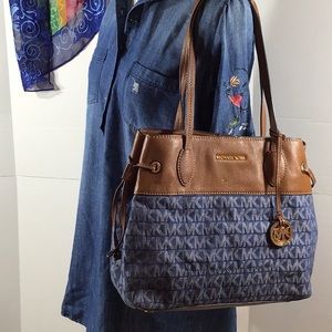 Michael Michael Kors fabric/leather tote shoulder bag